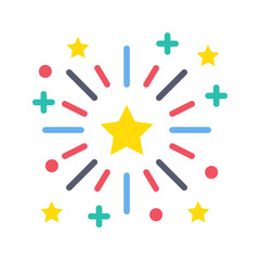 Fireworks icon vector image. Suitable for mobile apps, web apps and print media.