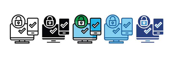 Two Factor Authentication  Icon Element For Design