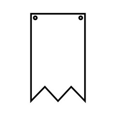 Banner bunting birthday party icon vector. bunting banner illustration sign or symbol.