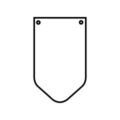 Banner bunting birthday party icon vector. bunting banner illustration sign or symbol.