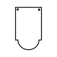 Banner bunting birthday party icon vector. bunting banner illustration sign or symbol.