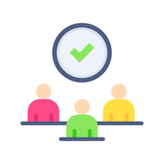 Hired icon vector image. Suitable for mobile apps, web apps and print media.