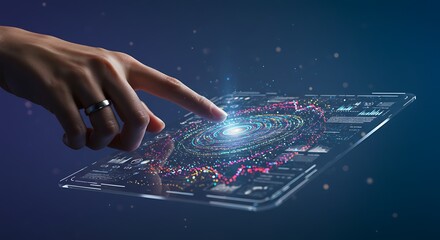 Finger Touching Digital Tablet with Holographic Display