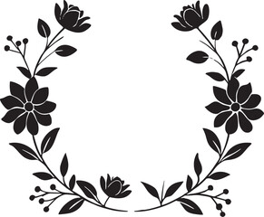 Floral Wreath Circle Vector Design