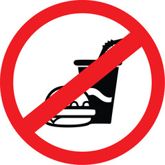 No food  and  drinks allowed sign