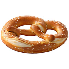 Studio Shot of a Tasty Pretzel with Salt Sprinkles