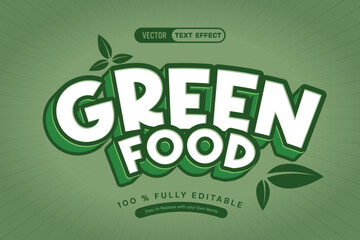 Green Food Vector Text Effect