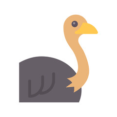 Ostrich icon vector image. Suitable for mobile apps, web apps and print media.