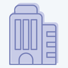 Icon Skyscraper. related to Civil Engineering symbol. two tone style. design editable