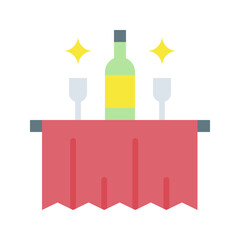 Room Service Trolley icon vector image. Suitable for mobile apps, web apps and print media.