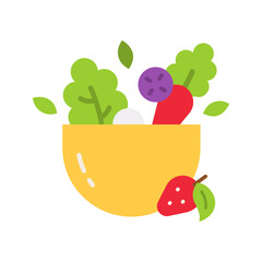 Salad icon vector image. Suitable for mobile apps, web apps and print media.