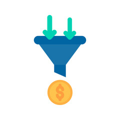 Sale Funnel icon vector image. Suitable for mobile apps, web apps and print media.