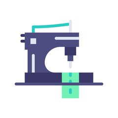 Sewing Machine icon vector image. Suitable for mobile apps, web apps and print media.