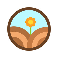 Sustainable Agriculture icon vector image. Suitable for mobile apps, web apps and print media.