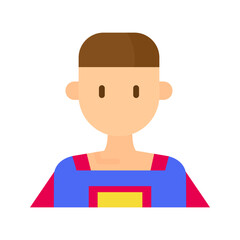 Super Hero icon vector image. Suitable for mobile apps, web apps and print media.