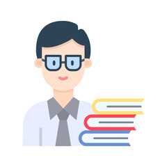 Teacher icon vector image. Suitable for mobile apps, web apps and print media.