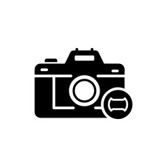 Camera with lens cap symbolizing photography gear