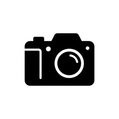 Camera with lens symbolizing digital photography equipment