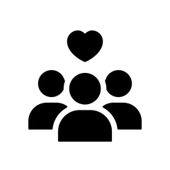 Solid Glyph Support Group Icon