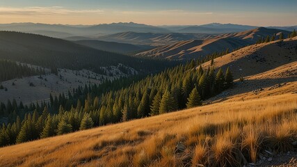 An overlooking landscape of Gates of the Mountain in Helena National Forest, Montana