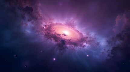 Vast expanse of swirling pink and purple gas in the vastness of space, astronomy, nebular clouds