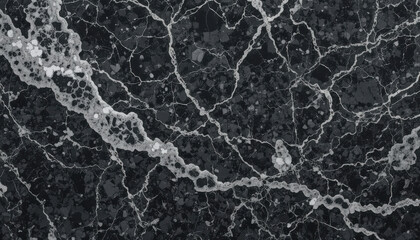 Abstract black and white marble texture with intricate patterns.