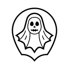 halloween skull with a skull