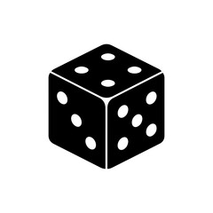 Dice Cube with Dots Showing Six - Icon