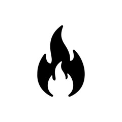 Rising Fire Flame Minimal Black Icon