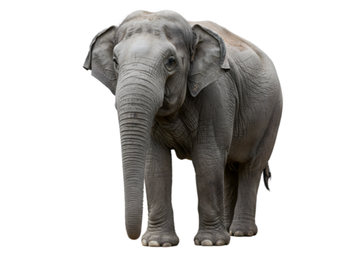 Majestic Asian Elephant: Powerful Animal Portrait transparent background