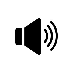 Speaker with sound waves emitting icon