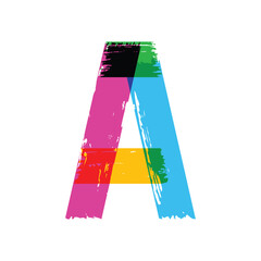 Colorfull A ALPHABET