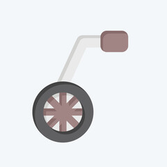 Icon Measuring Wheel. related to Civil Engineering symbol. flat style. editable
