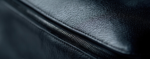 Close up of luxury leather texture on business accessory