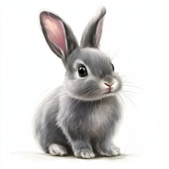 Obraz premium Adorable Grey Rabbit
