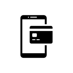 Obraz premium Credit Card Payment on Mobile App Flat Style