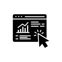 Cursor Clicking on Website Statistics Panel