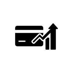 Credit Card Swipe with Upward Growth Arrow Icon
