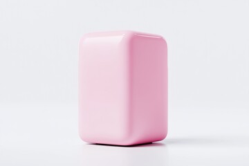 Pink rectangular box on white background