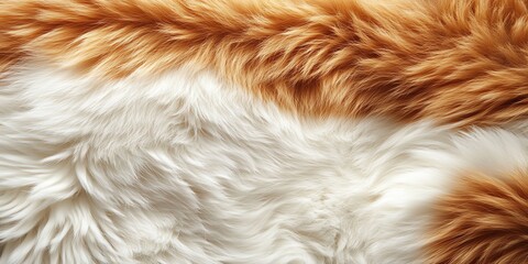 Soft Fluffy Fur Texture Background Red and White