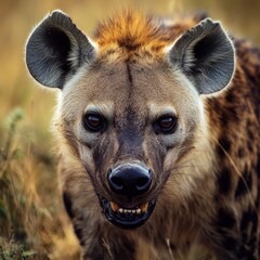 Close-up of a spotted hyena