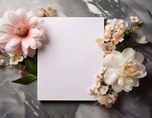 card with flowers