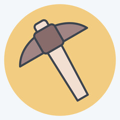 Icon Mining. related to Civil Engineering symbol. color mate style. design editable