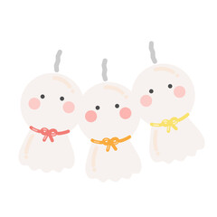 てるてる坊主  イラスト
