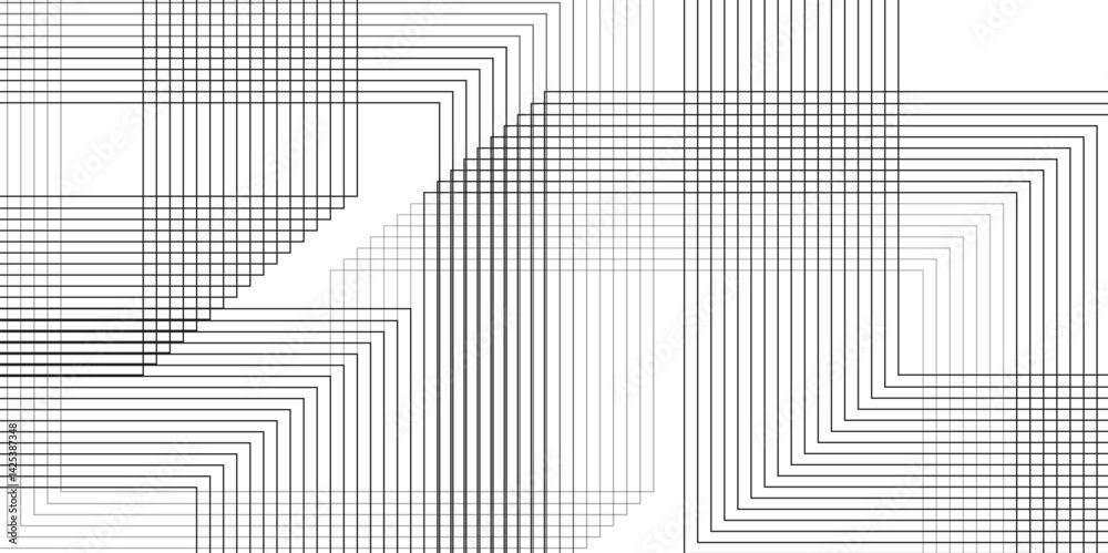 Fototapete abstract grey strips geometric lines on white background with luxury shapes architecture plan. vecto
