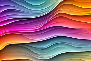 Obraz premium Cyber Punk Rainbow Bright gradient background with mixed colors with tile transition, threads top. fluid, funky, futuristic, glow, glowing, grain, grunge, heaven, in good quality, generative ai