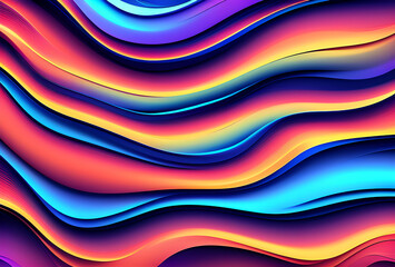 Fototapeta premium Cyber Punk Rainbow Bright gradient background with mixed colors with tile transition, threads top. fluid, funky, futuristic, glow, glowing, grain, grunge, heaven, in good quality, generative ai