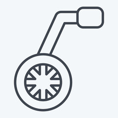 Icon Measuring Wheel. related to Civil Engineering symbol. line style. editable