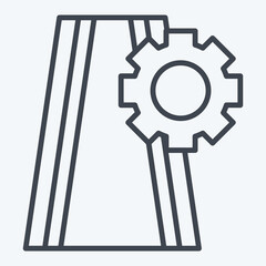 Icon Road Maintenance. related to Civil Engineering symbol. line style. editable