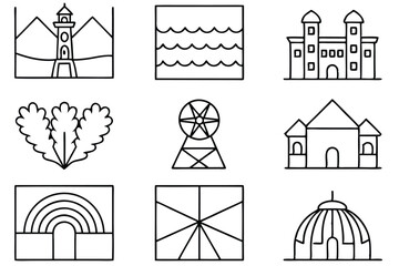 mural line art minimal beauty in black outlines